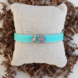 *Charm Set Bracelet* KEEP COLLECTIVE Retired Silicone Band Chick and Egg
